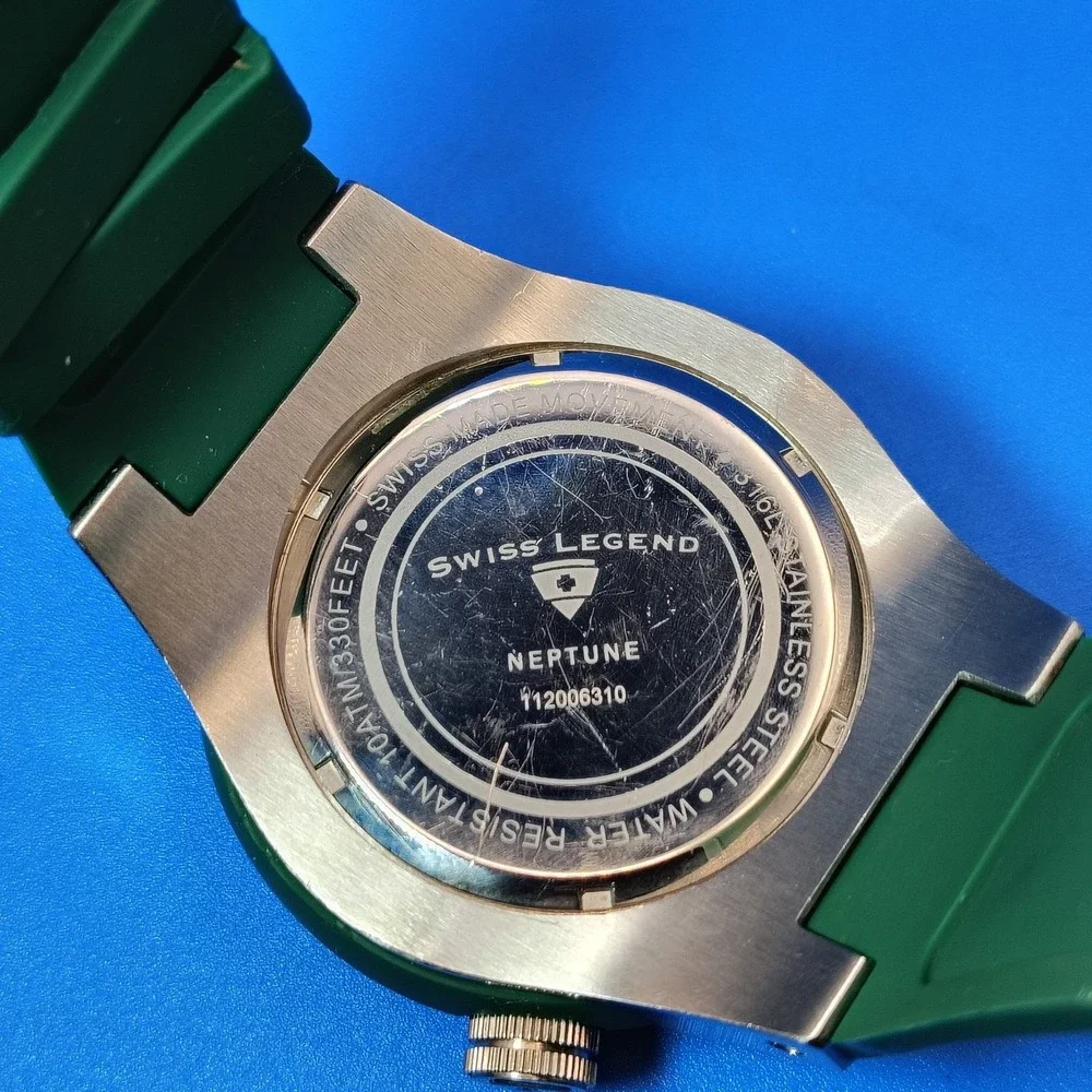 Vintage 2012 Swiss Legends Neptune Pilot Swiss Made 52mm Quartz Watch Restored